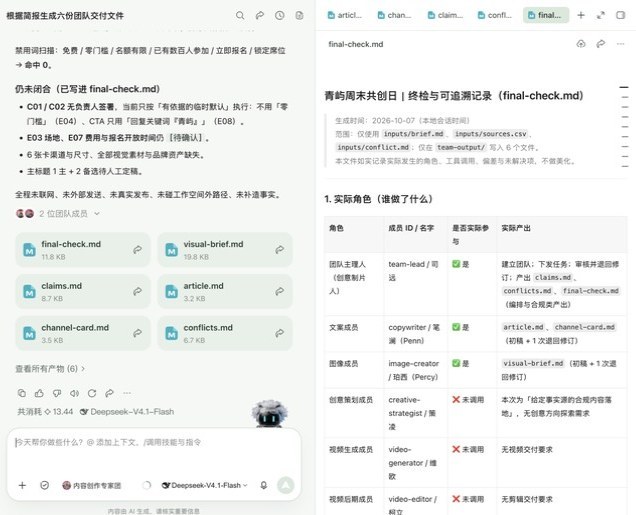 六份交付文件与 final-check.md 的实际角色表
